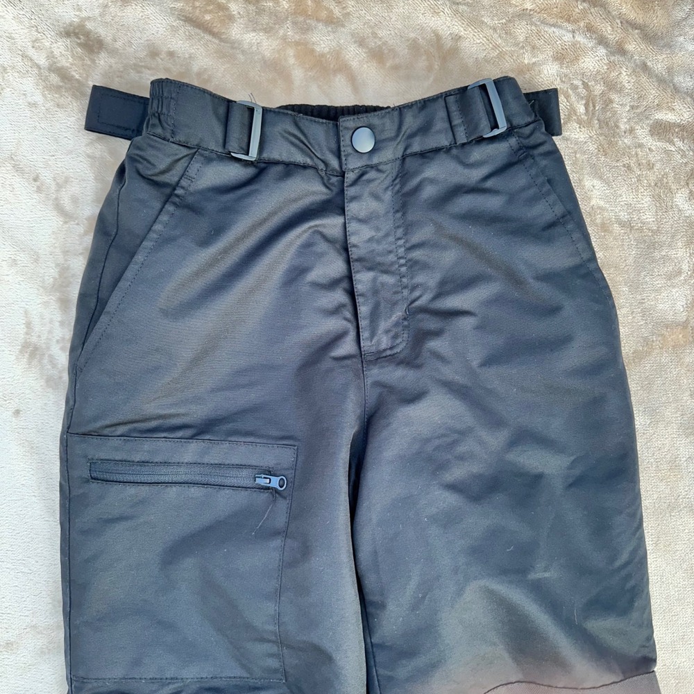 Swiss Tech Snow Pants Kids Size S 6-7 Black Insulated Reinforced Excellent‎